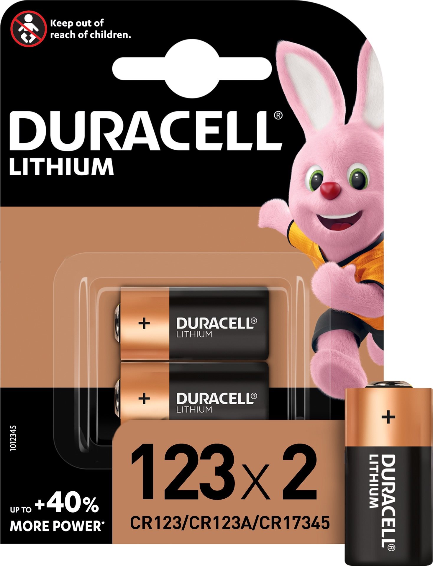 Eldobható elem Duracell Ultra Lítium elem CR123A