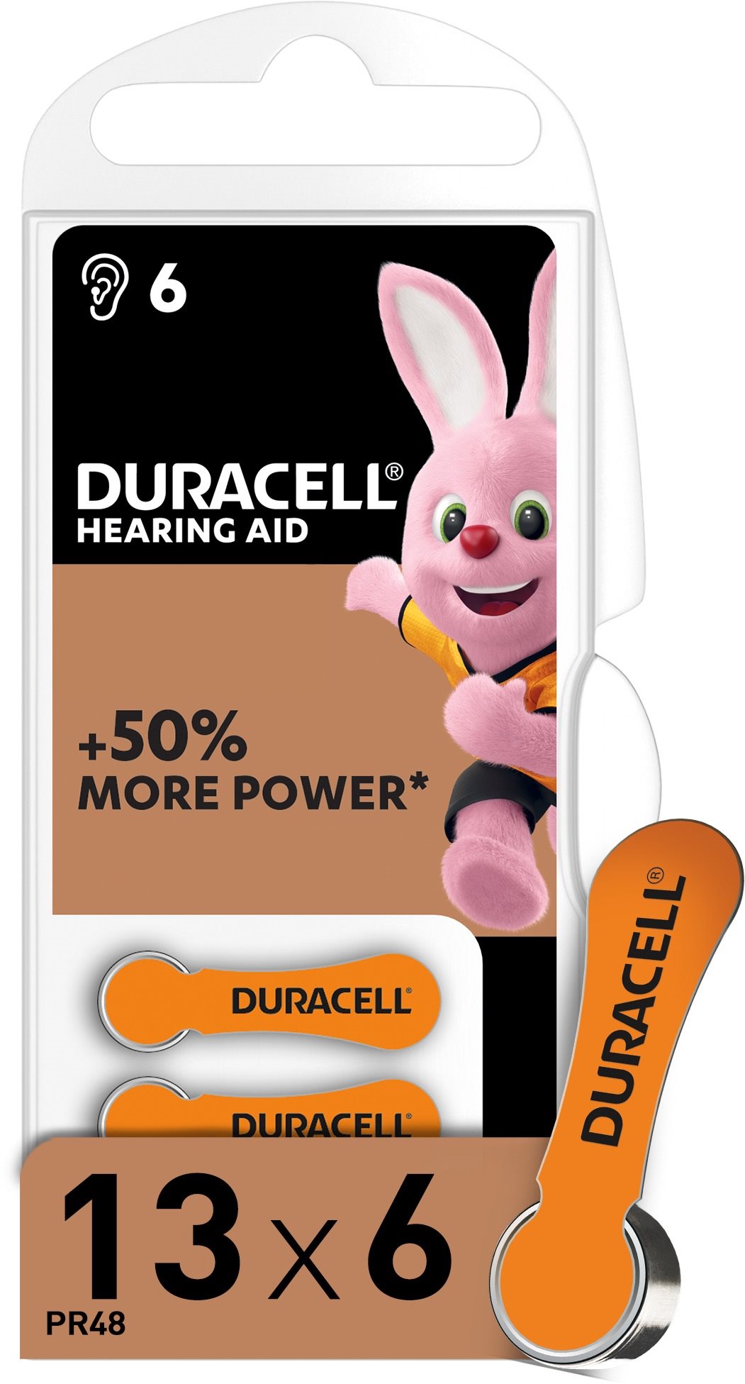 Eldobható elem Duracell hallókészülék elem DA13