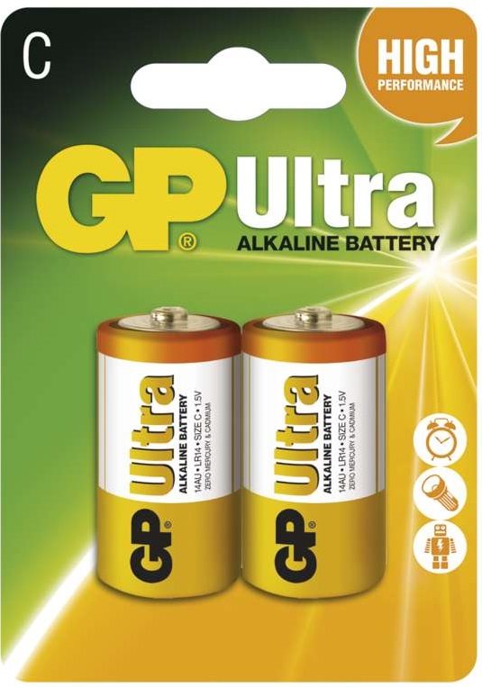 Eldobható elem GP Ultra Alkaline LR14 (C) 2 db