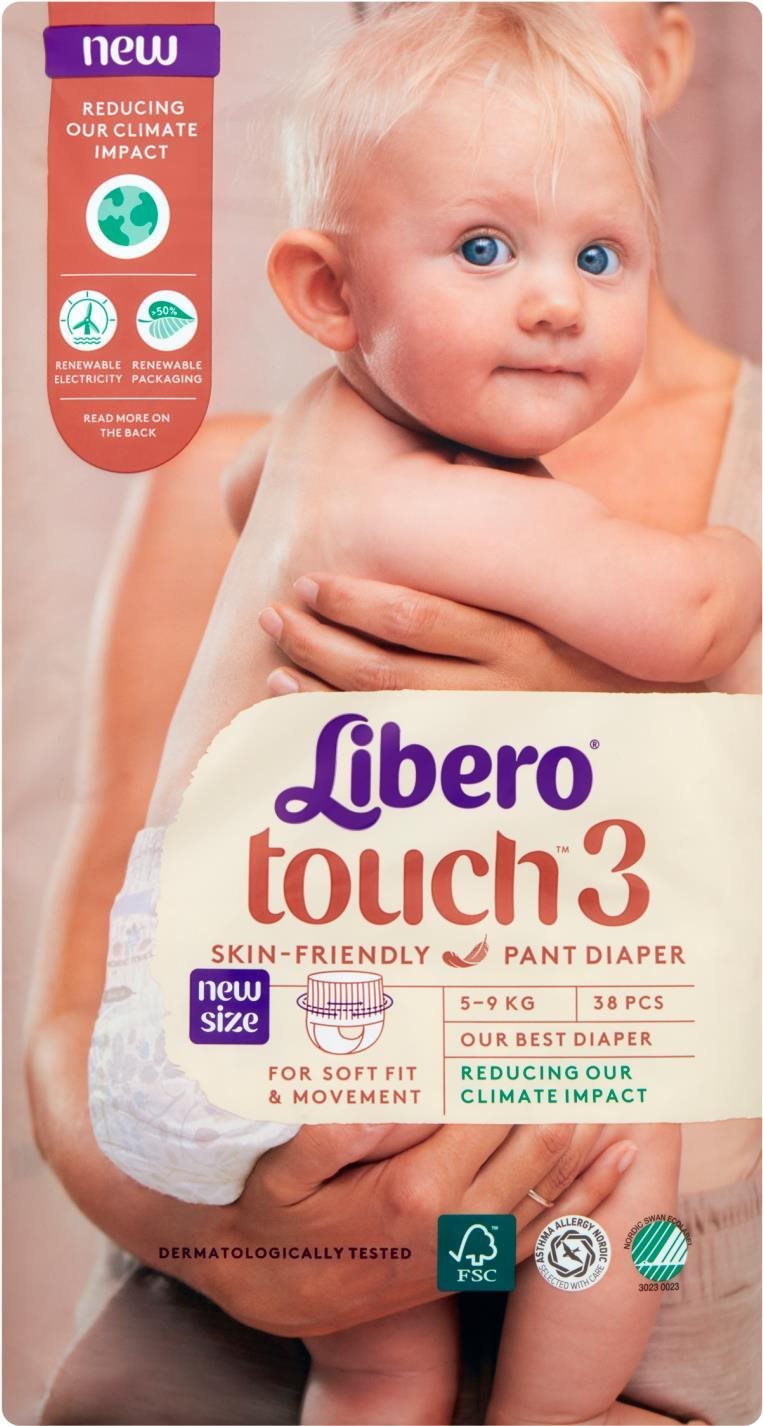 Eldobható pelenka Libero Touch 3 (38 db) 5 - 9 kg