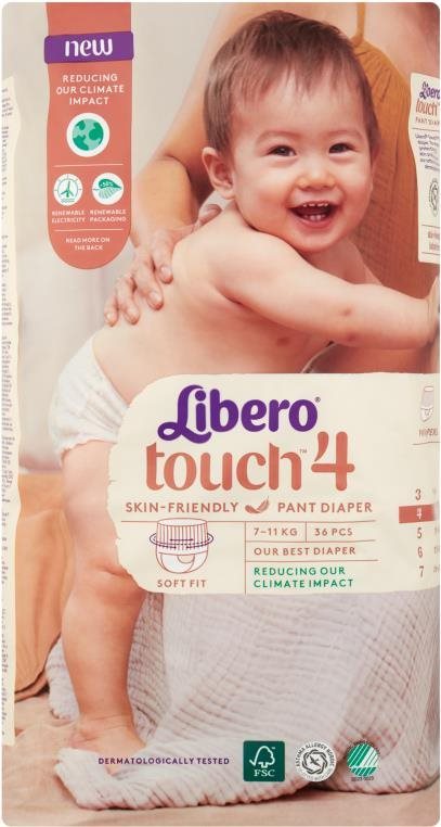 Eldobható pelenka Libero Touch 4 (36 db) 7 - 11 kg