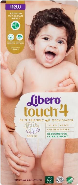 Eldobható pelenka Libero Touch 4 Jumbo (46 db) 7 - 11 kg