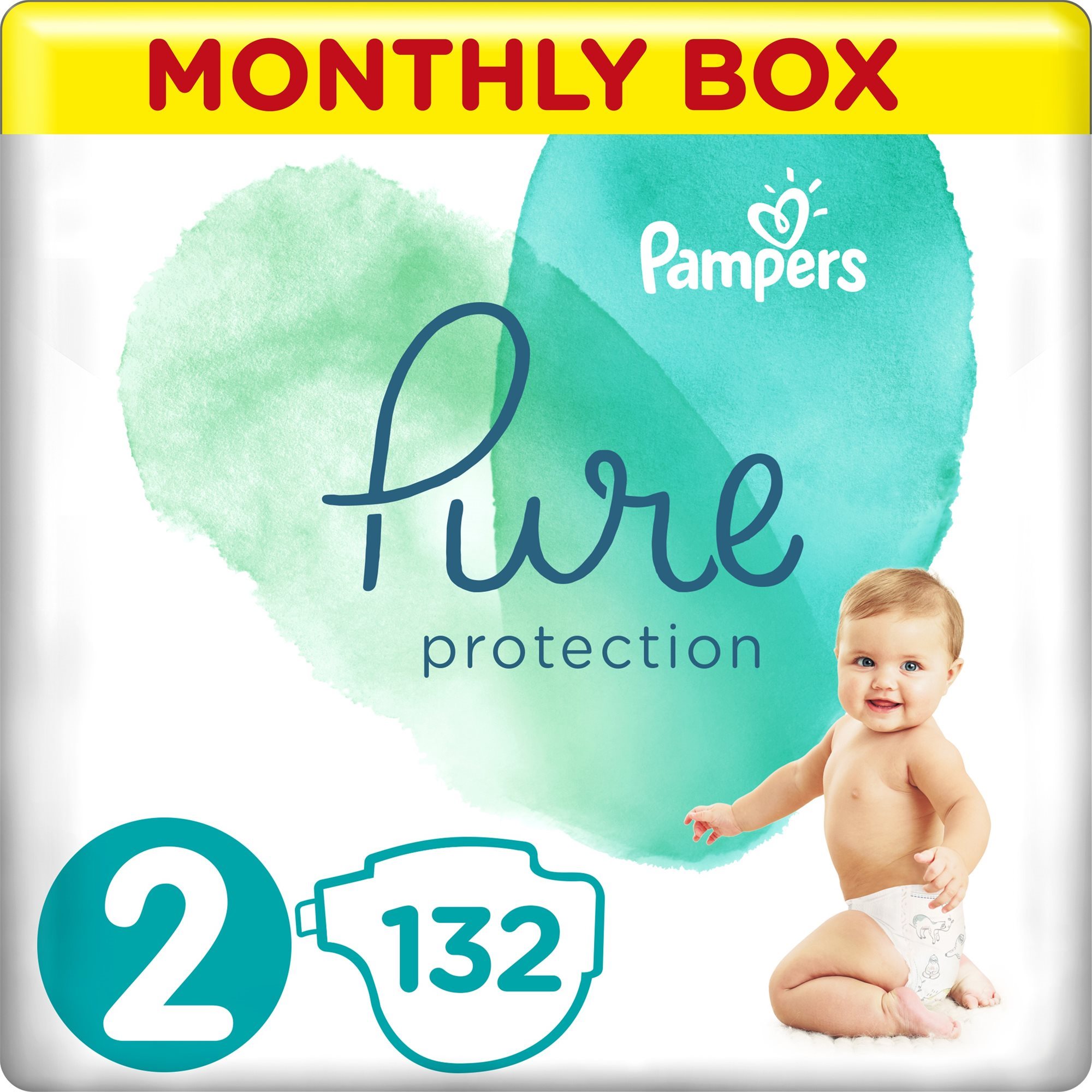 Eldobható pelenka PAMPERS Pure Protection 2 méret (132 db)