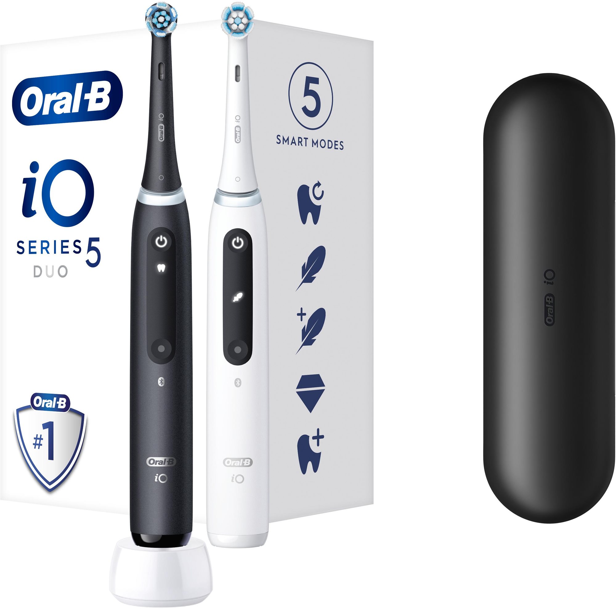 Elektromos fogkefe Oral-B iO Series 5 Duo Black/White Mágneses fogkefék