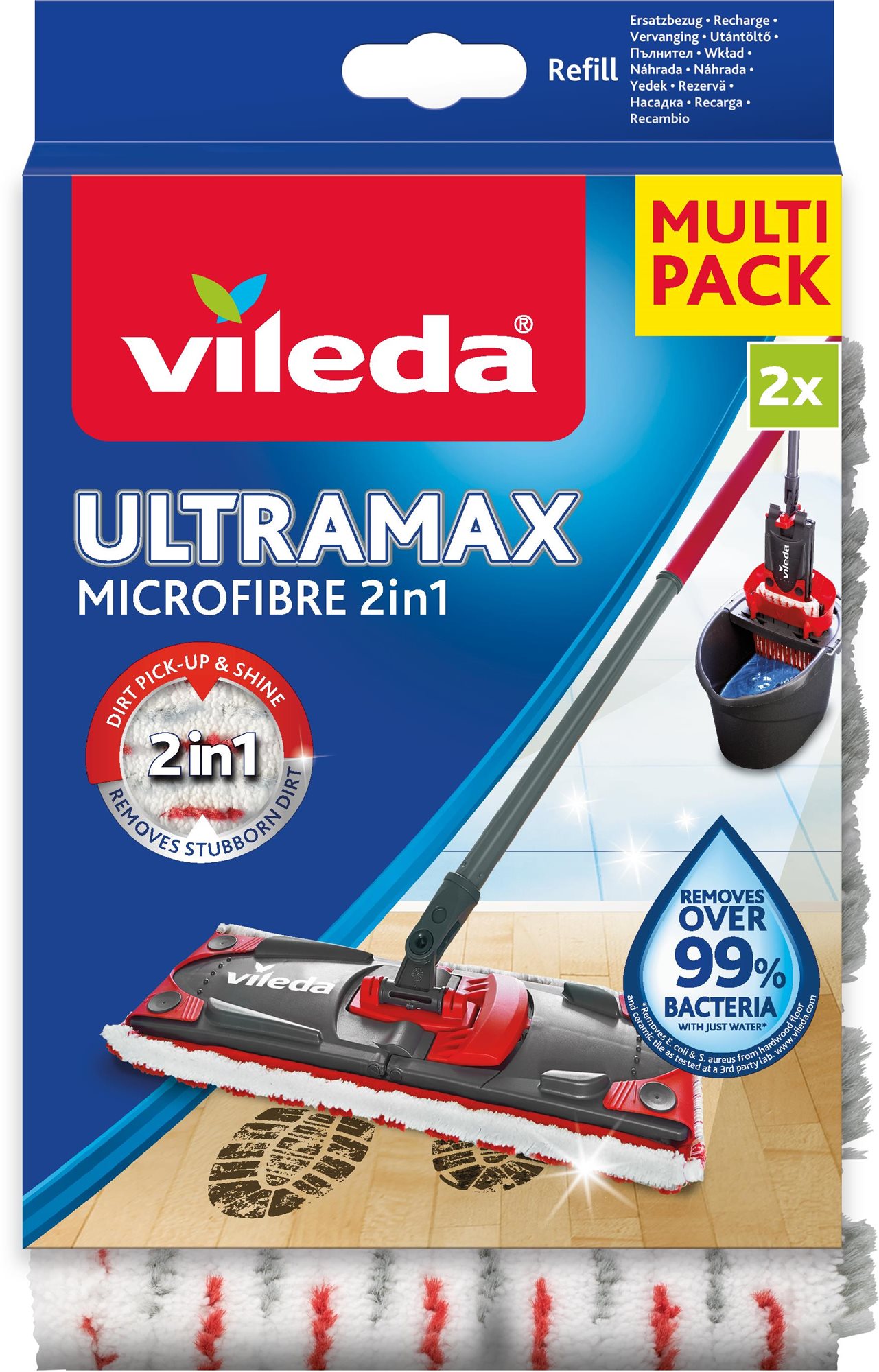 Felmosó fej VILEDA Ultramax Microfibre 2 az 1-ben pótfej 2 db