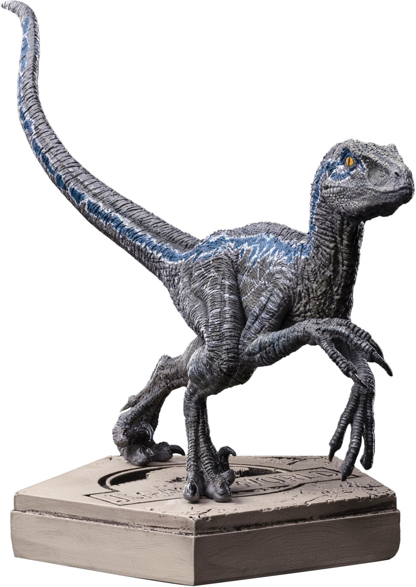 Figura Jurassic World - Velociraptor Blue - Icons Iron Studio