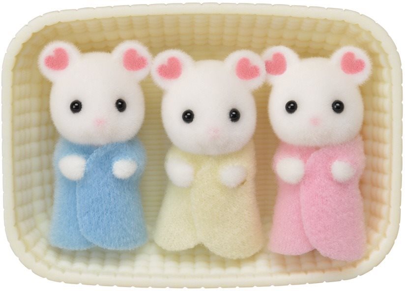 Figurák Sylvanian Families Baby Marshmallow egér hármas ikrek