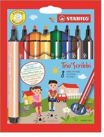 Filctoll Stabilo Trio Scribbi 8 szín
