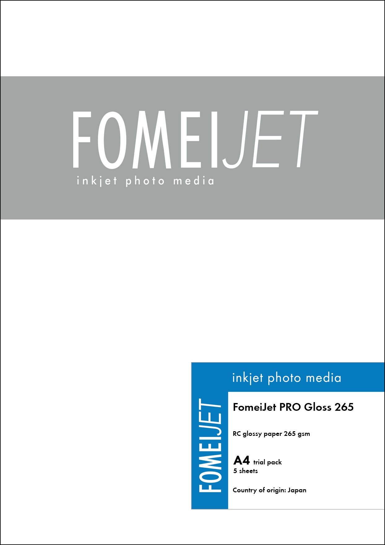 Fotópapír FOMEI Jet PRO Gloss 265 A4/5 - próbacsomag