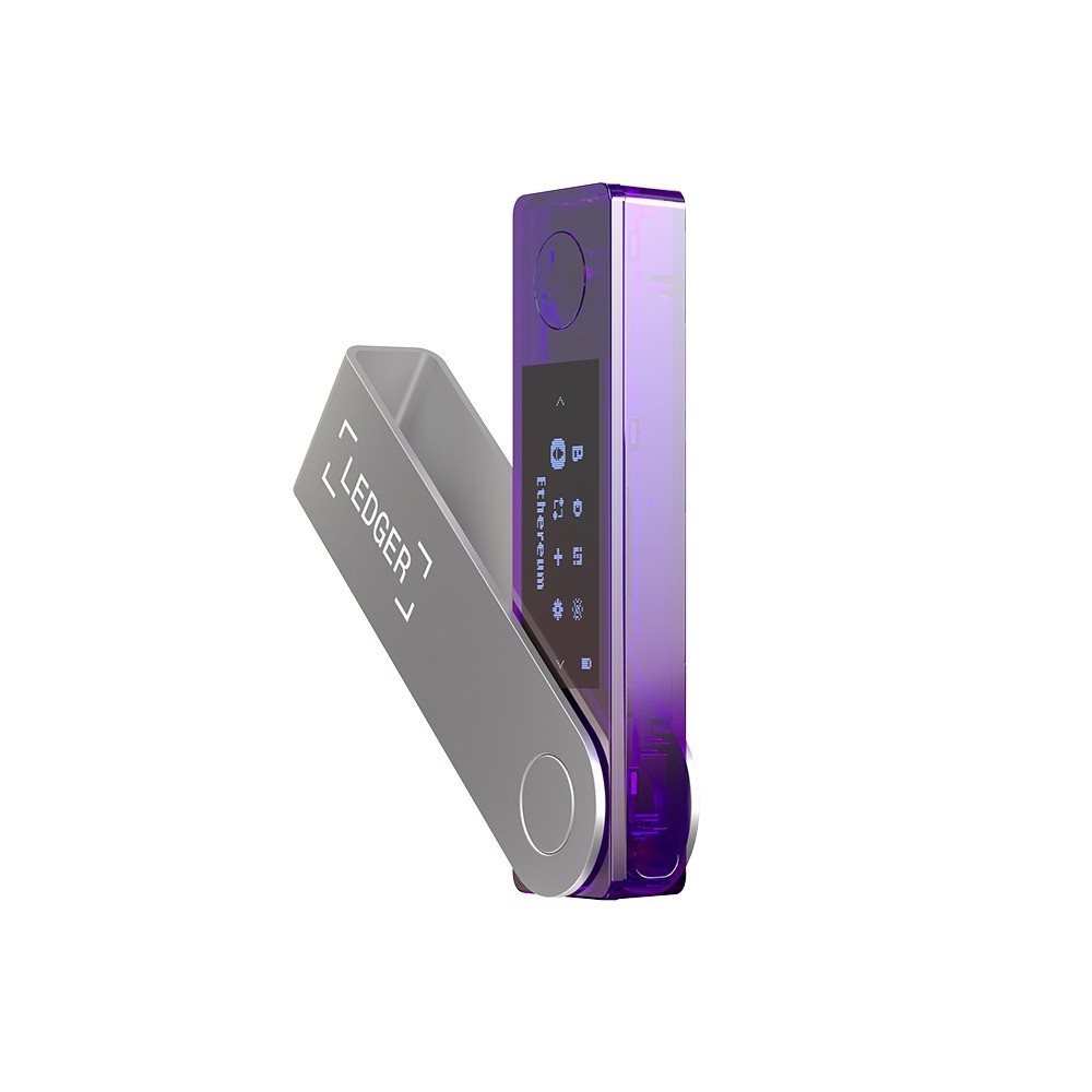 Hardveres pénztárca Ledger Nano X Purple Transparent