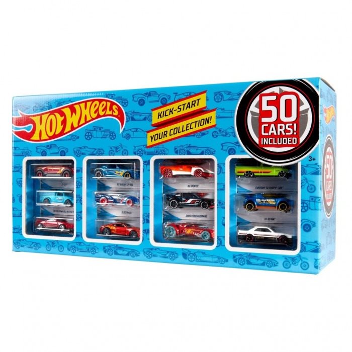 Játék autó készlet Hot Wheels Kisautós ajándékcsomag 50 db