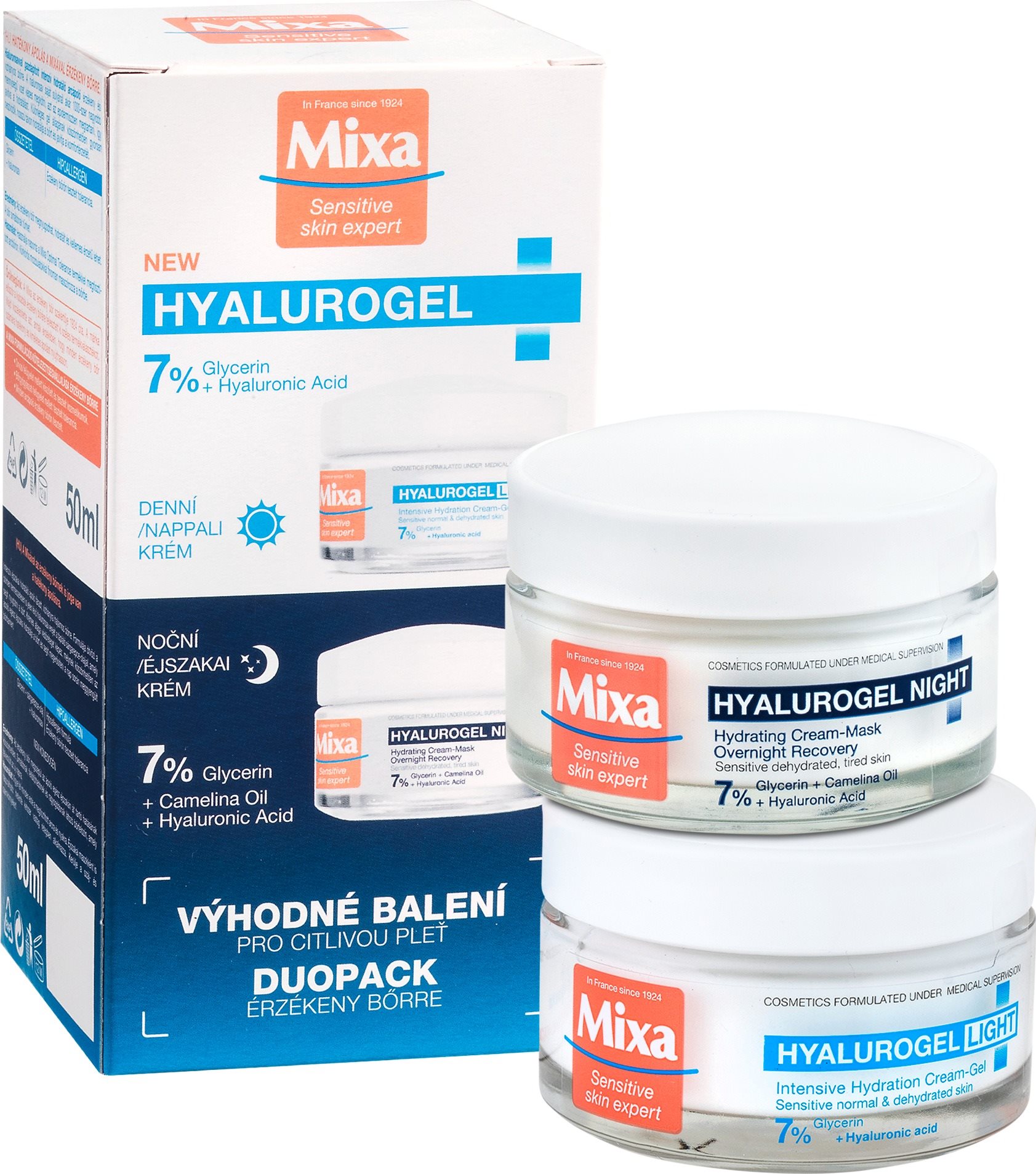 Kozmetikai szett MIXA Hyalurogel Duopack 2 × 50 ml