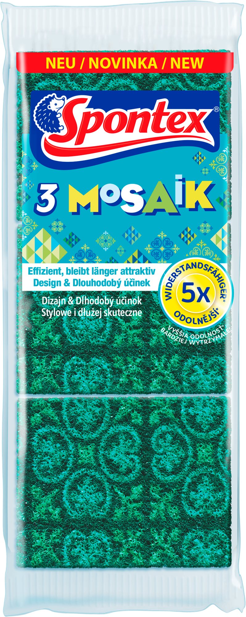 Mosogatószivacs SPONTEX 3 Mozaik konyhai szivacs (3 db)