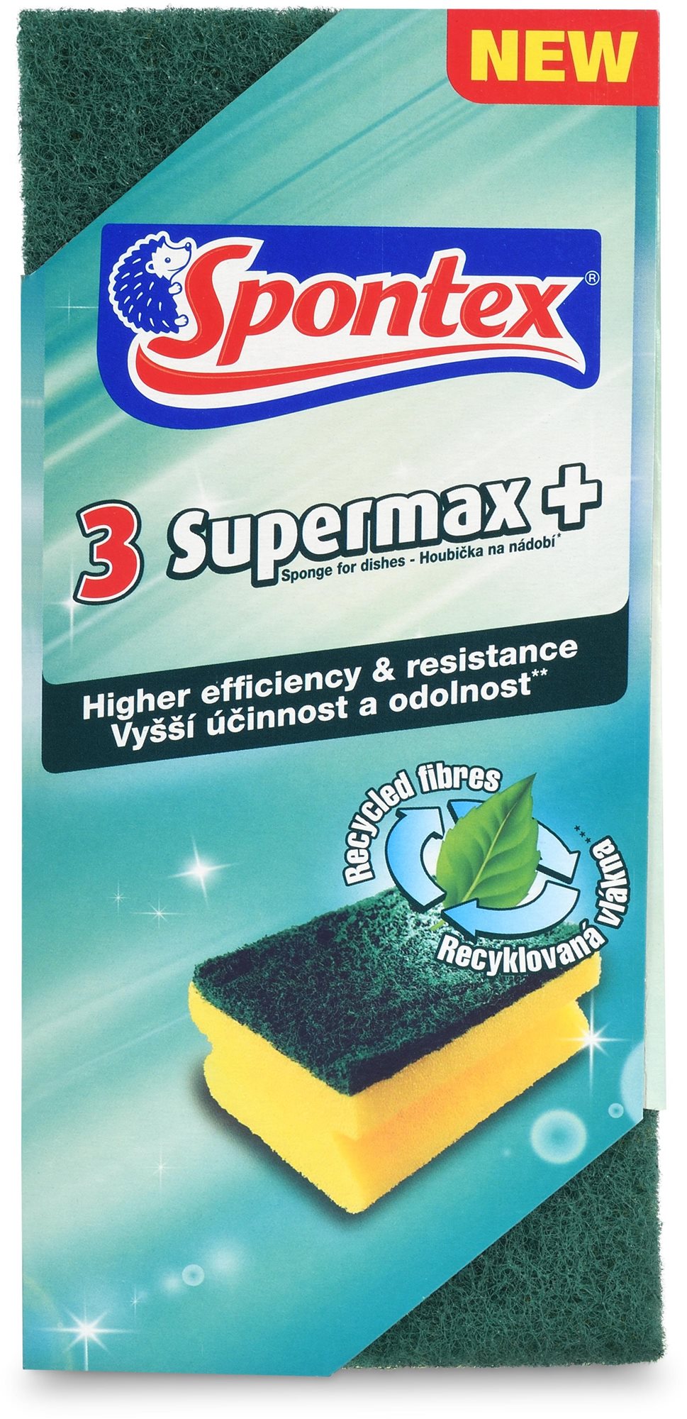 Mosogatószivacs SPONTEX Super Max + formázott szivacs nagy 3 db