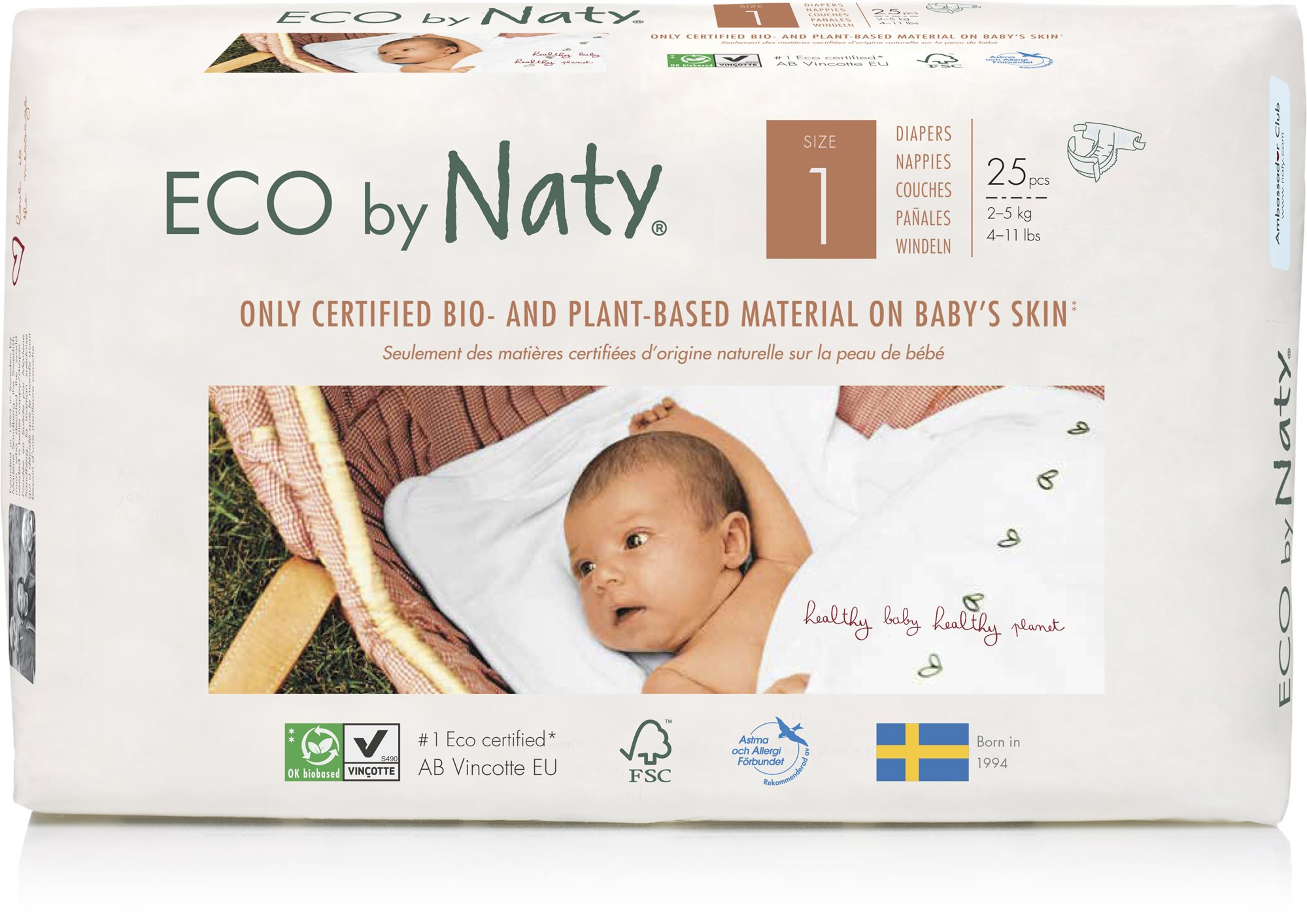 Öko pelenka NATY Newborn 1 (25 db)