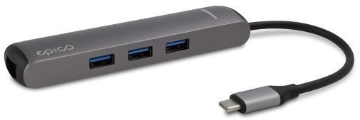 Port replikátor Epico Type-C Hub Slim 4K HDMI & Ethernet - space grey