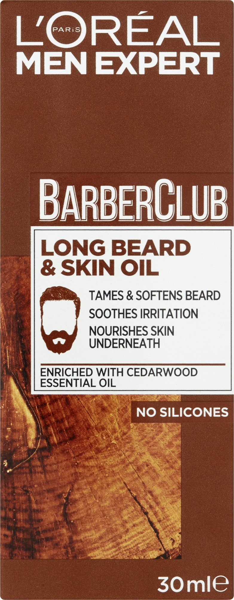 Szakállolaj ĽORÉAL PARIS Men Expert Barber Club Long Beard & Skin Oil 30 ml