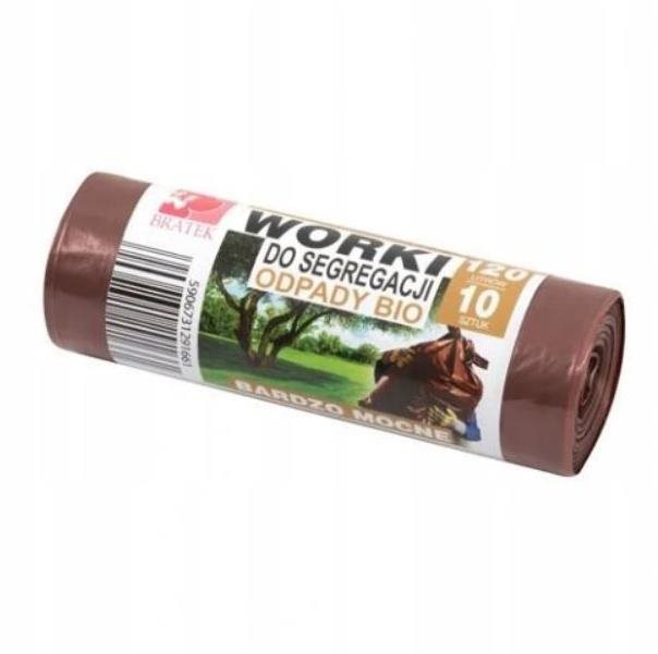 Szemeteszsák BRATEK ellenálló szemetes zsák biohulladékhoz 120 l