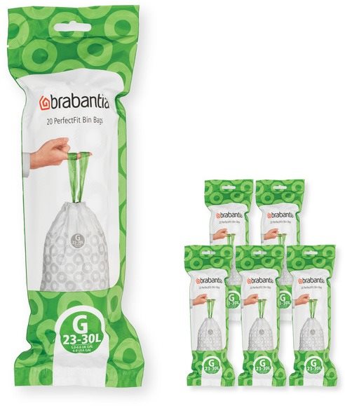 Szemeteszsák Brabantia PerfectFit zsák - 23-30 L (G) – 120 db