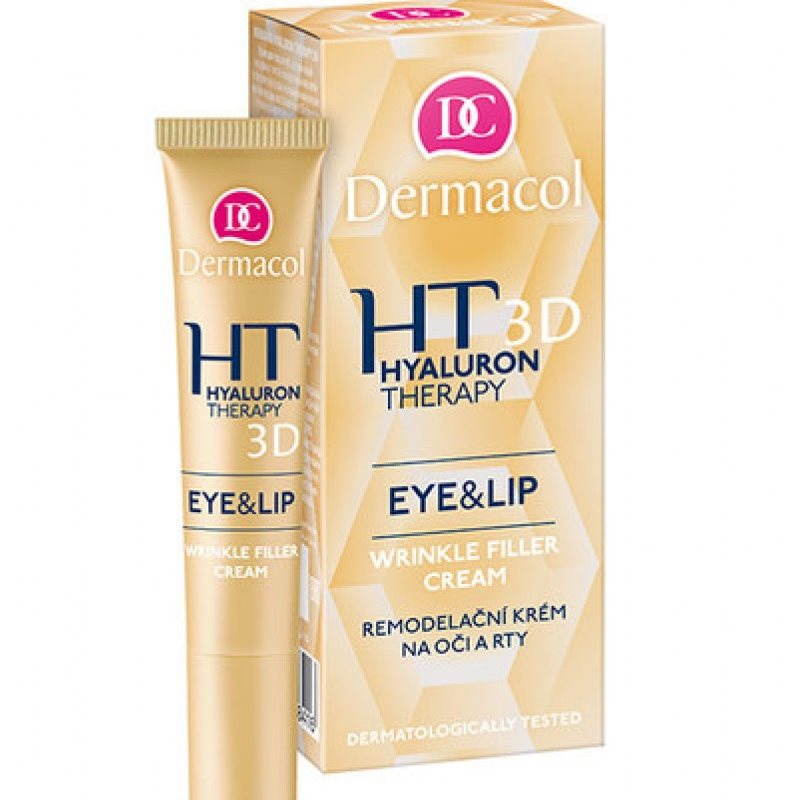 Szemkörnyékápoló DERMACOL Hyaluron Therapy 3D Eye & Lip Cream 15 ml