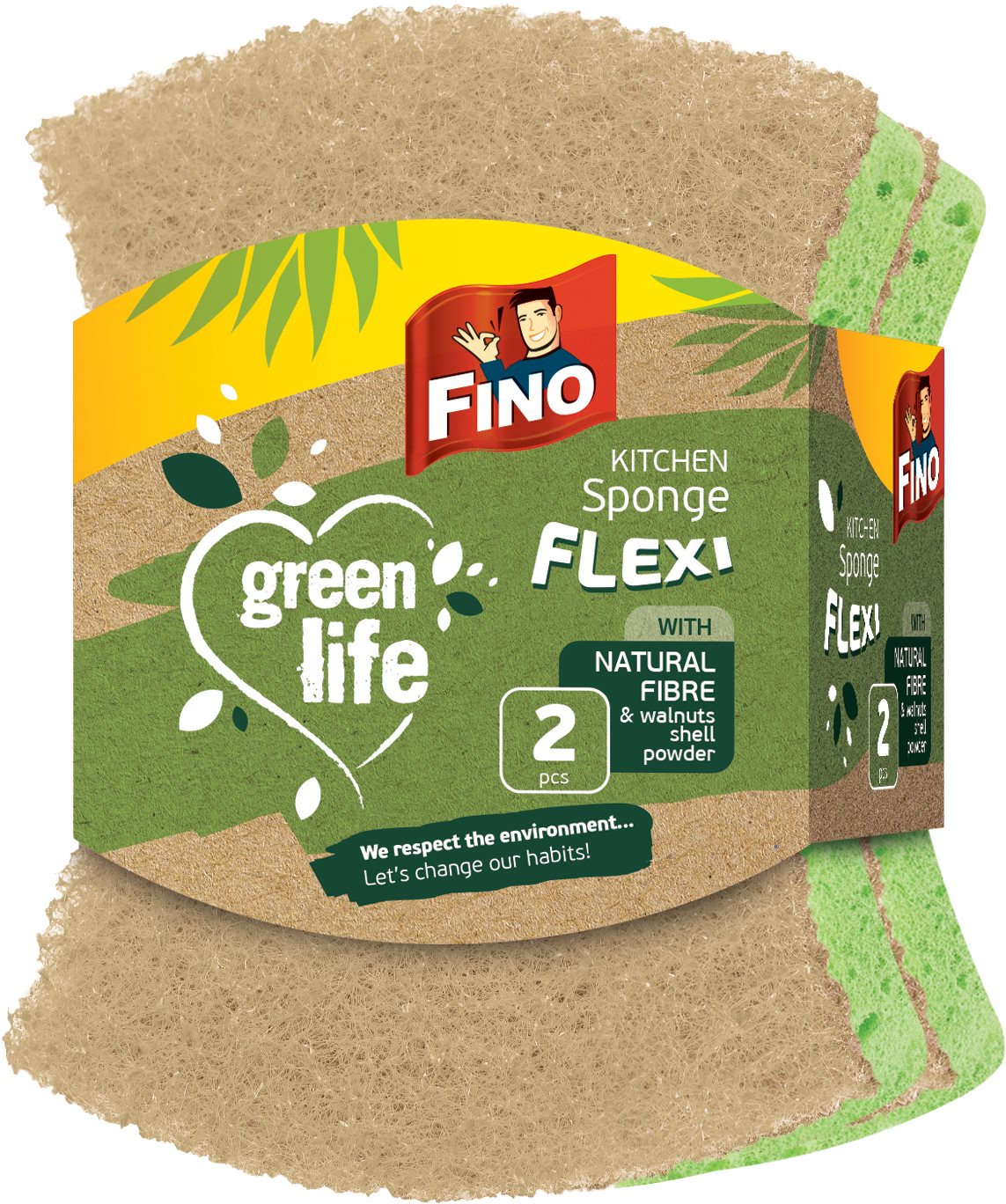 Szivacs FINO Green Life flexi szivacs 2 db