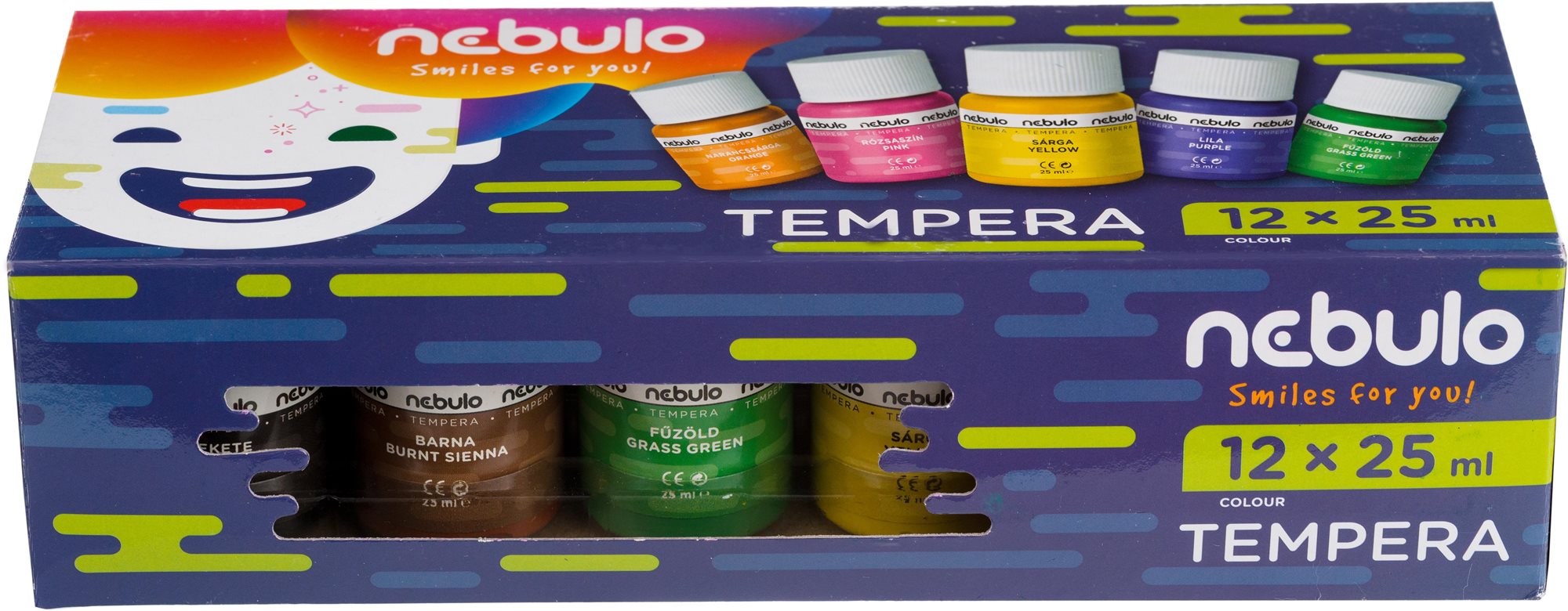 Temperafesték NEBULO 25 ml 12 szín