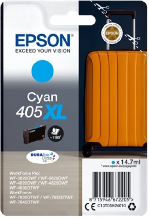 Tintapatron Epson 405XL cián