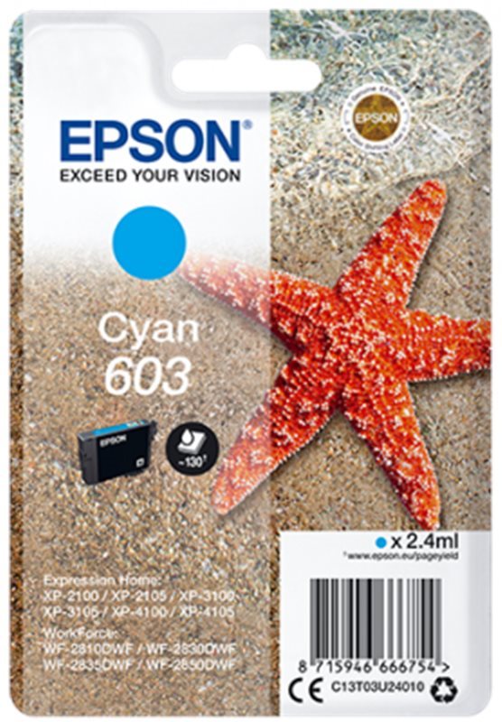 Tintapatron Epson 603 ciánkék