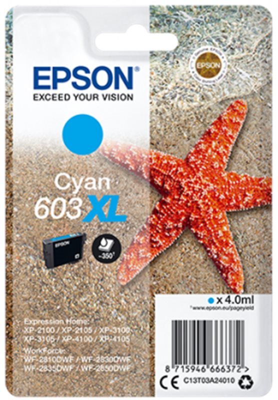 Tintapatron Epson 603XL ciánkék
