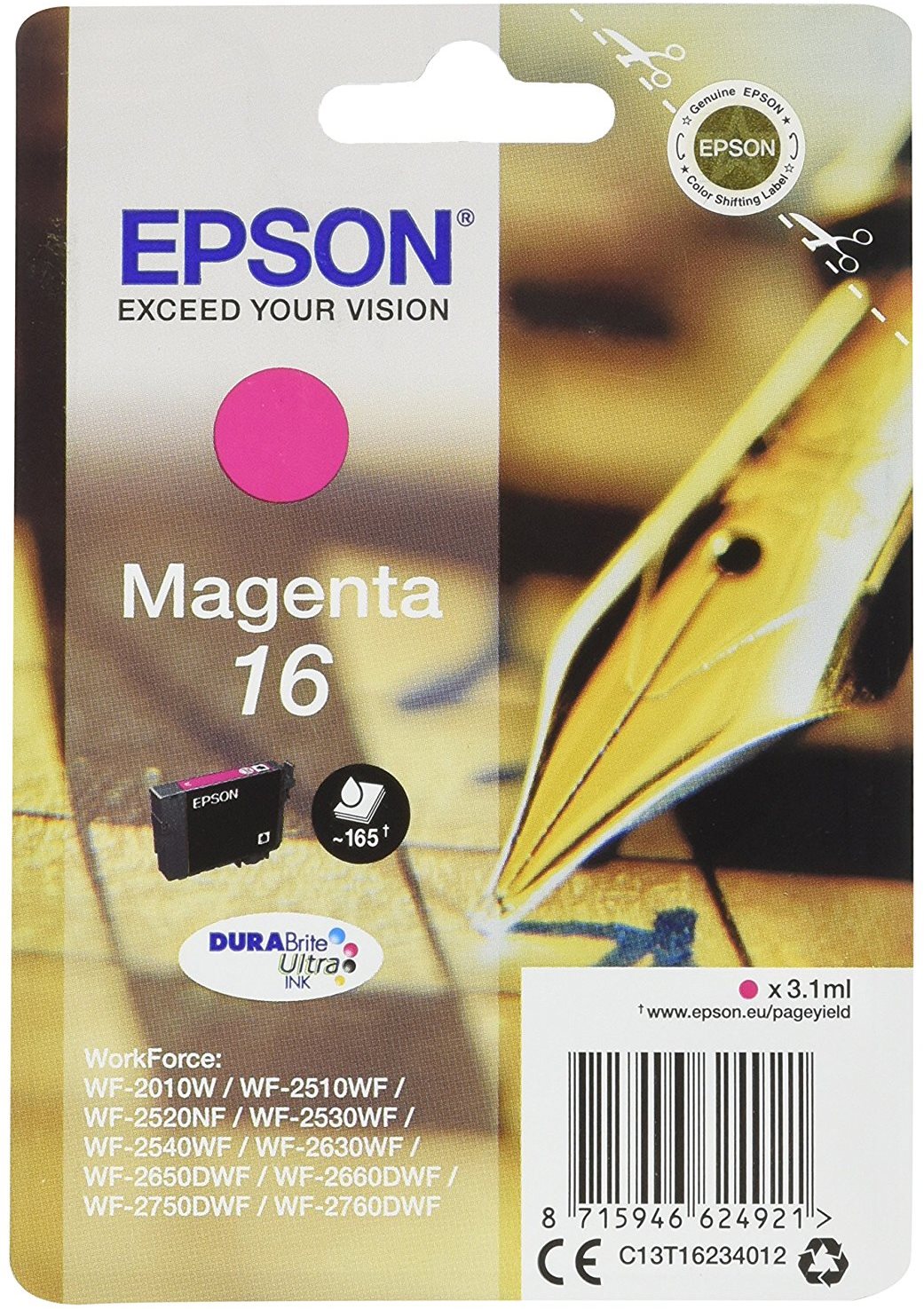 Tintapatron Epson T1623 magenta