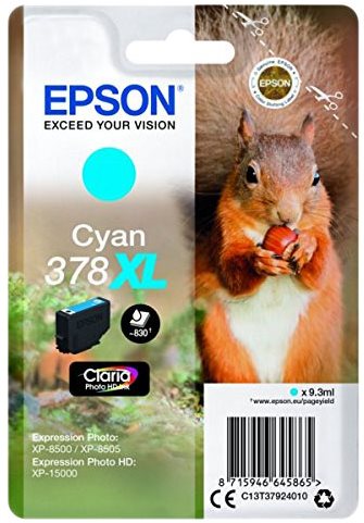 Tintapatron Epson T3792 no.378XL ciánkék
