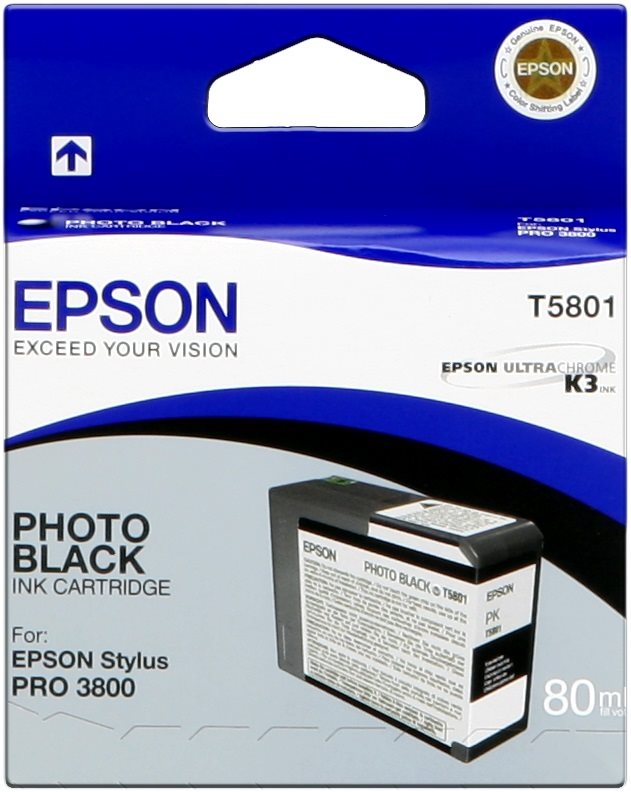 Tintapatron Epson T580 fotó fekete