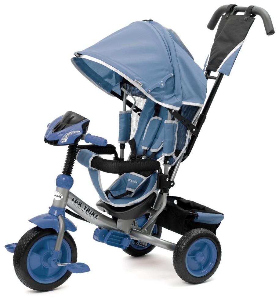 Tricikli BABY MIX Gyerek tricikli LED világítással Lux Trike kék