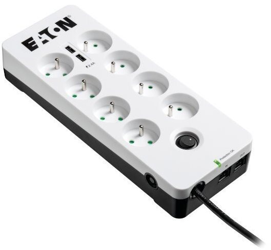 Túlfeszültségvédő EATON Protection Box 8 USB Tel@ FR