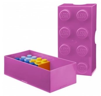Uzsonnás doboz LEGO Box uzsonnás doboz 100 x 200 x 75 mm - rózsaszín
