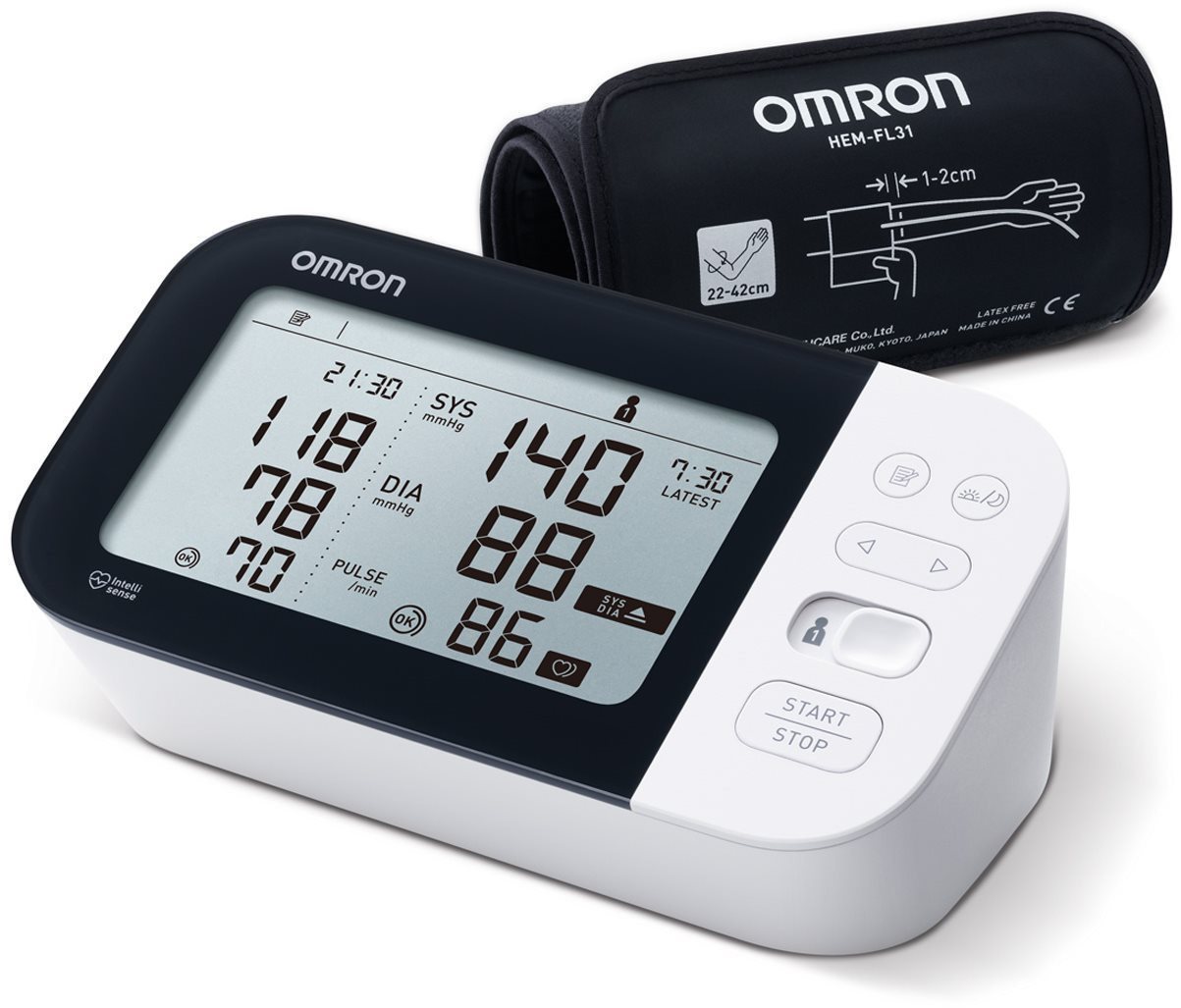 Vérnyomásmérő Omron M7 Intelli IT AFIB digitális vérnyomásmérő okos bluetooth csatlakozással az omron connect-hez