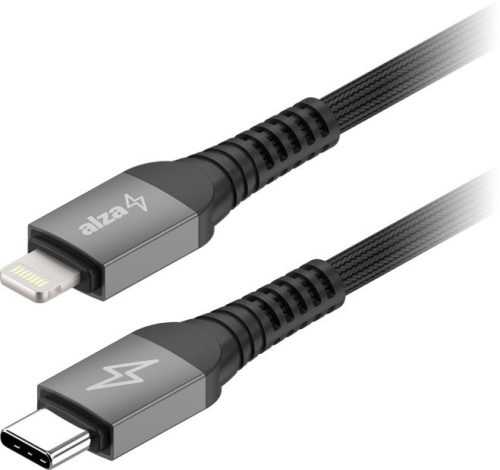 Adatkábel AlzaPower AluCore Ultra Durable USB-C to Lightning (C94) 2m sötétszürke