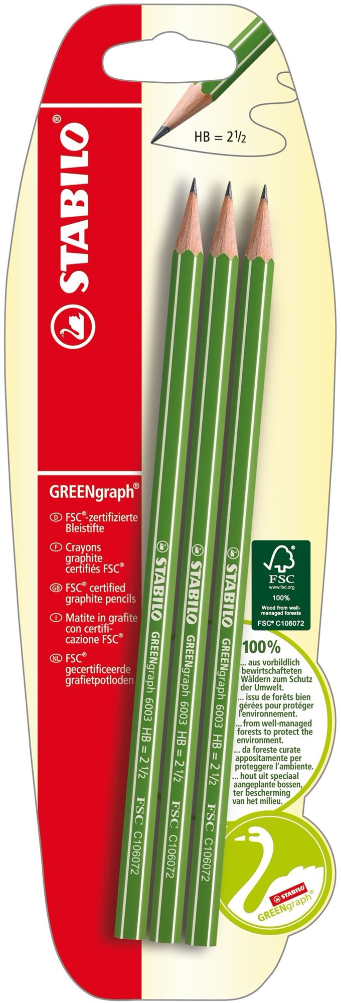 Ceruza STABILO GREENgraph grafitceruza