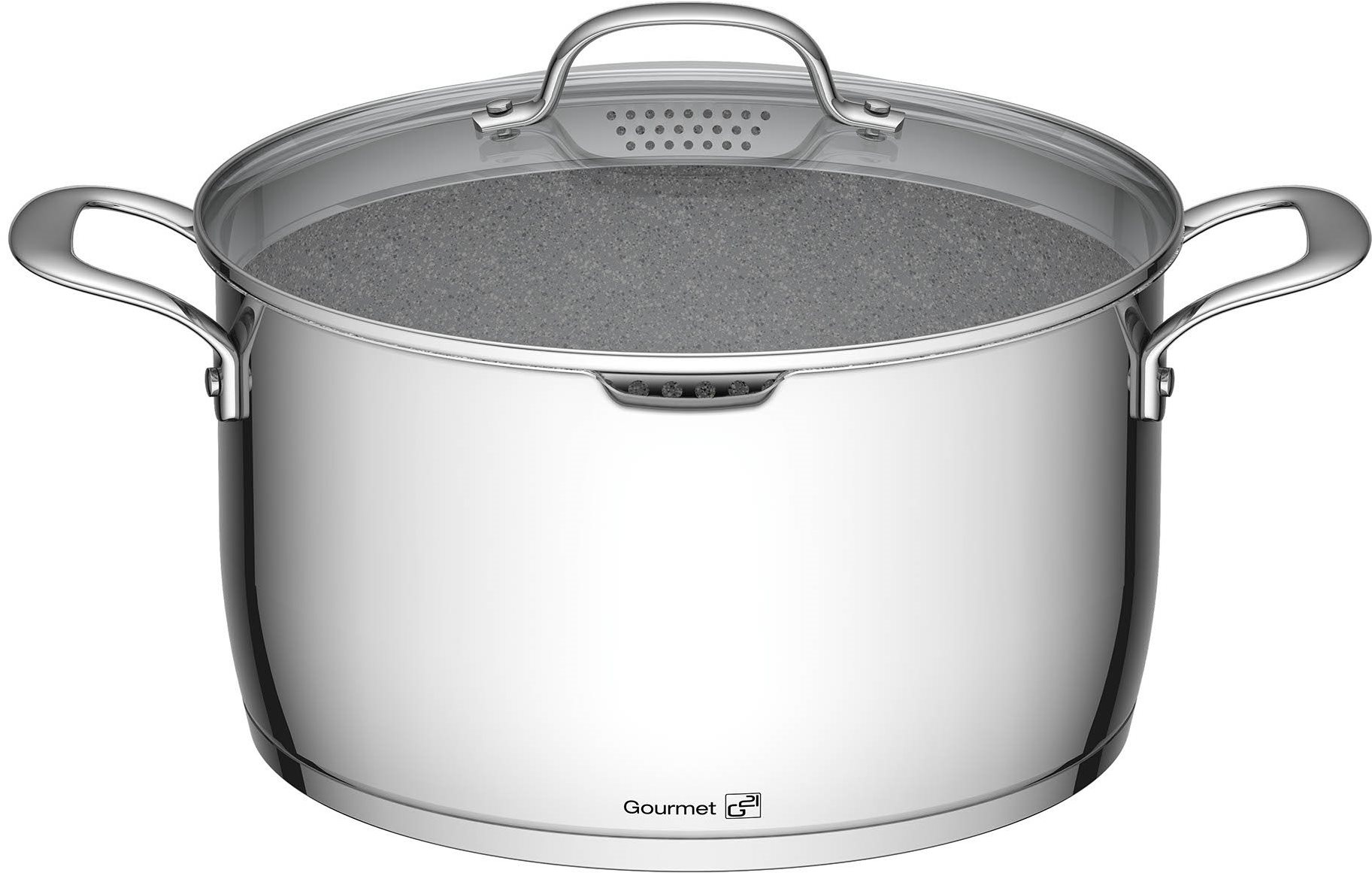 Fazék G21 Gourmet Miracle 28 cm - páraelvezetővel/tésztaszűrővel ellátott fedővel