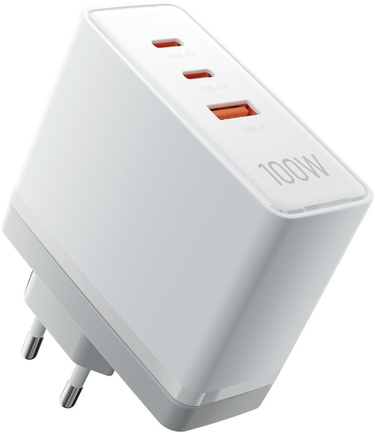 Hálózati adapter Vention Ultra 3-Port USB (C+C+A) GaN Charger (100W/100W/30W) White