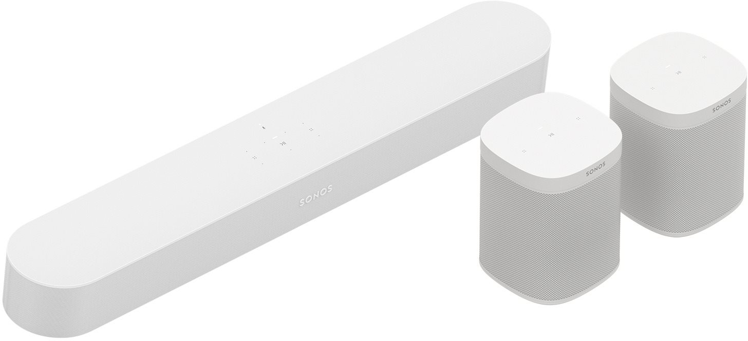 Házimozi rendszer Sonos Beam 5.0 Surround set fehér