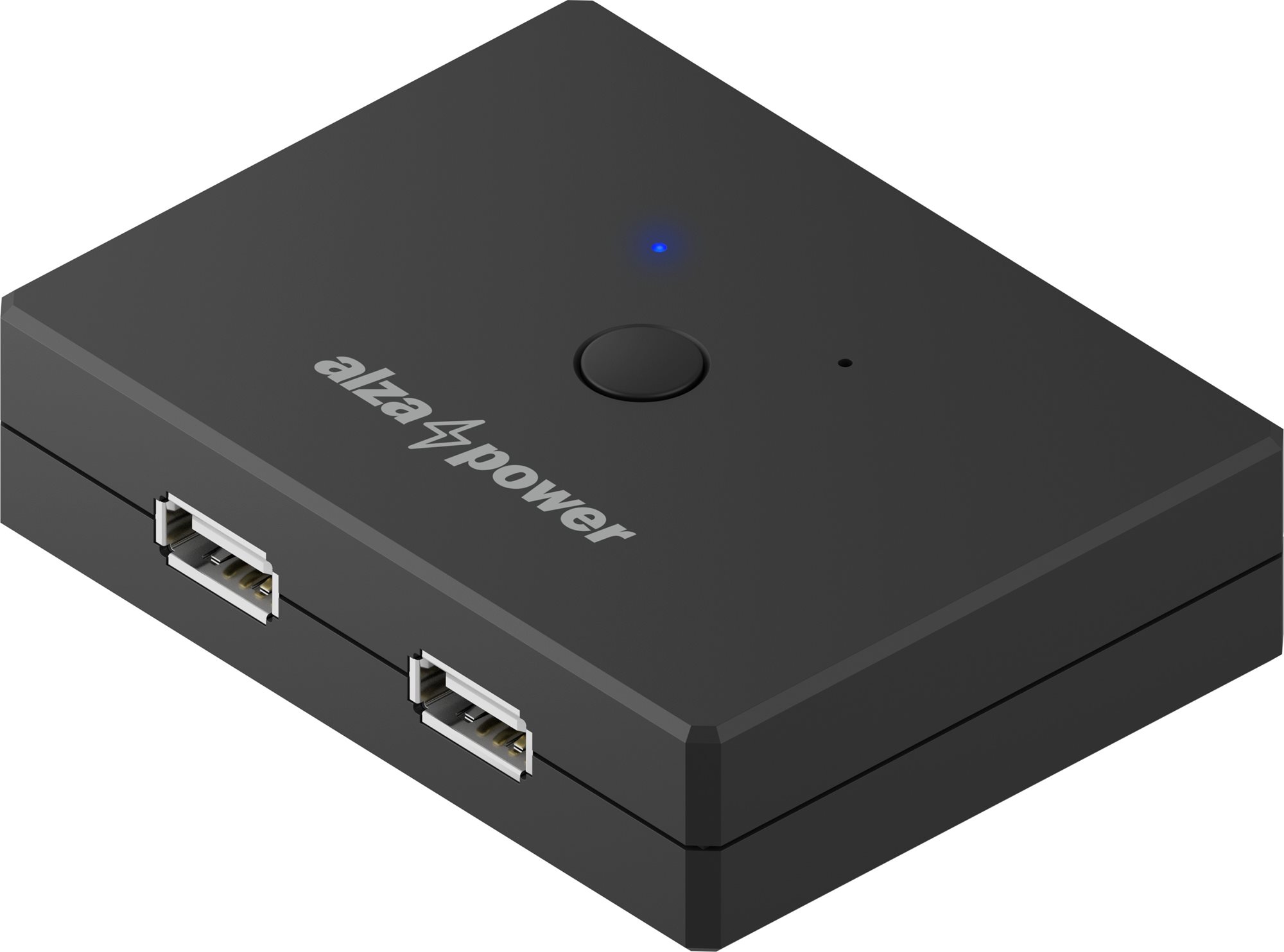 Kapcsoló AlzaPower USB 2.0 2 In 2 Out KVM Switch Selector fekete