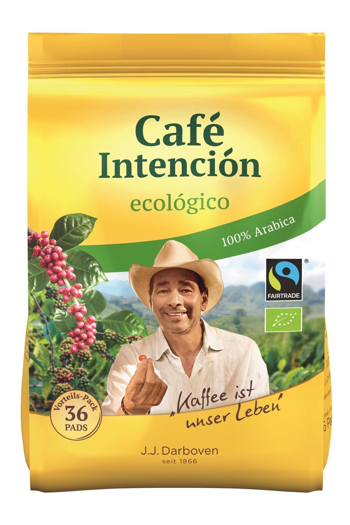 Kávékapszula CAFÉ INTENCIÓN Ecológico FT&BIO Pads 36x7g