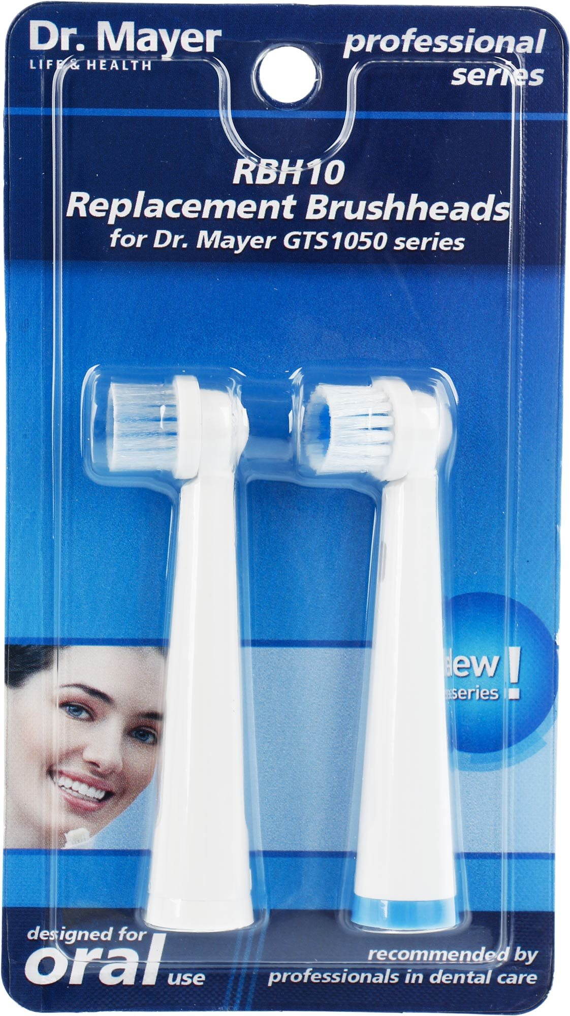 Pótfej elektromos fogkeféhez Dr. Mayer RBH10 csere fej GTS1050 készülékhez - 2 darab