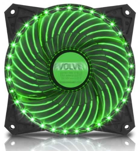 Számítógép ventilátor EVOLVEO 12L2GR LED 120mm zöld