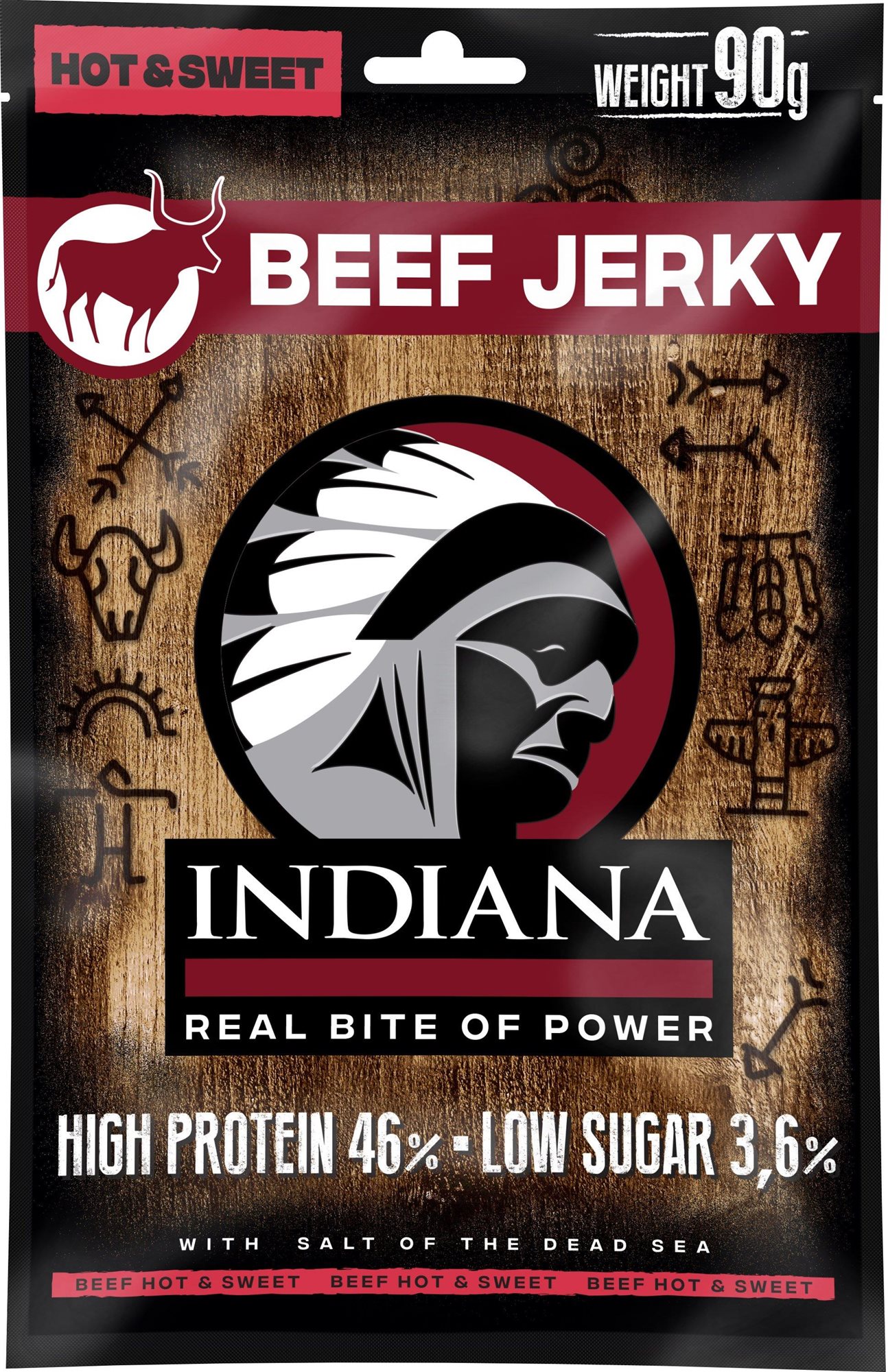 Szárított hús Indiana Hot & Sweet marhagús