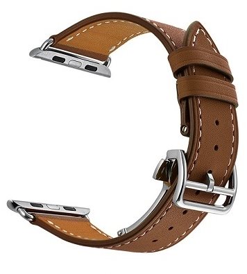 Szíj Eternico Leather Strap az Apple Watch 38mm / 40mm / 41mm barna