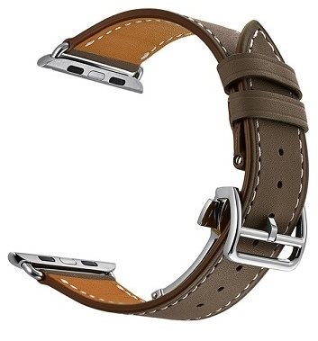 Szíj Eternico Leather Strap az Apple Watch 42mm / 44mm / 45mm sötétbarna