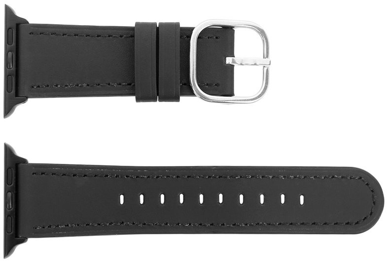 Szíj Eternico Leather az Apple Watch 38mm / 40mm / 41mm fekete