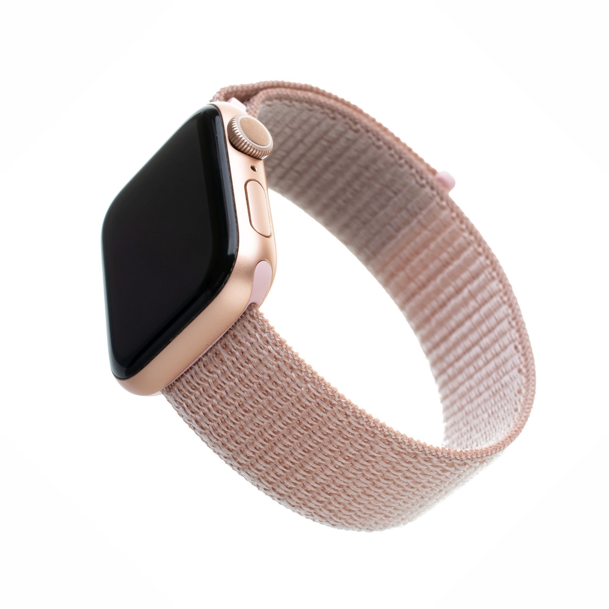 Szíj FIXED Nylon Strap Apple Watch 38/40/41mm okosórához - rozéarany